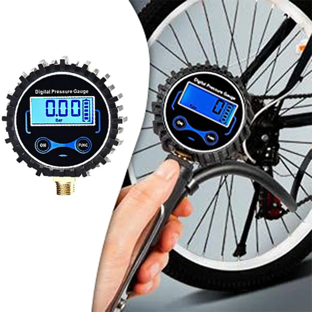 

Digital Auto Car Truck Air Tire Pressure Gauge Tester LCD Screen Manometer Barometers Meter for Motorcycle Automobile 1/8NPT