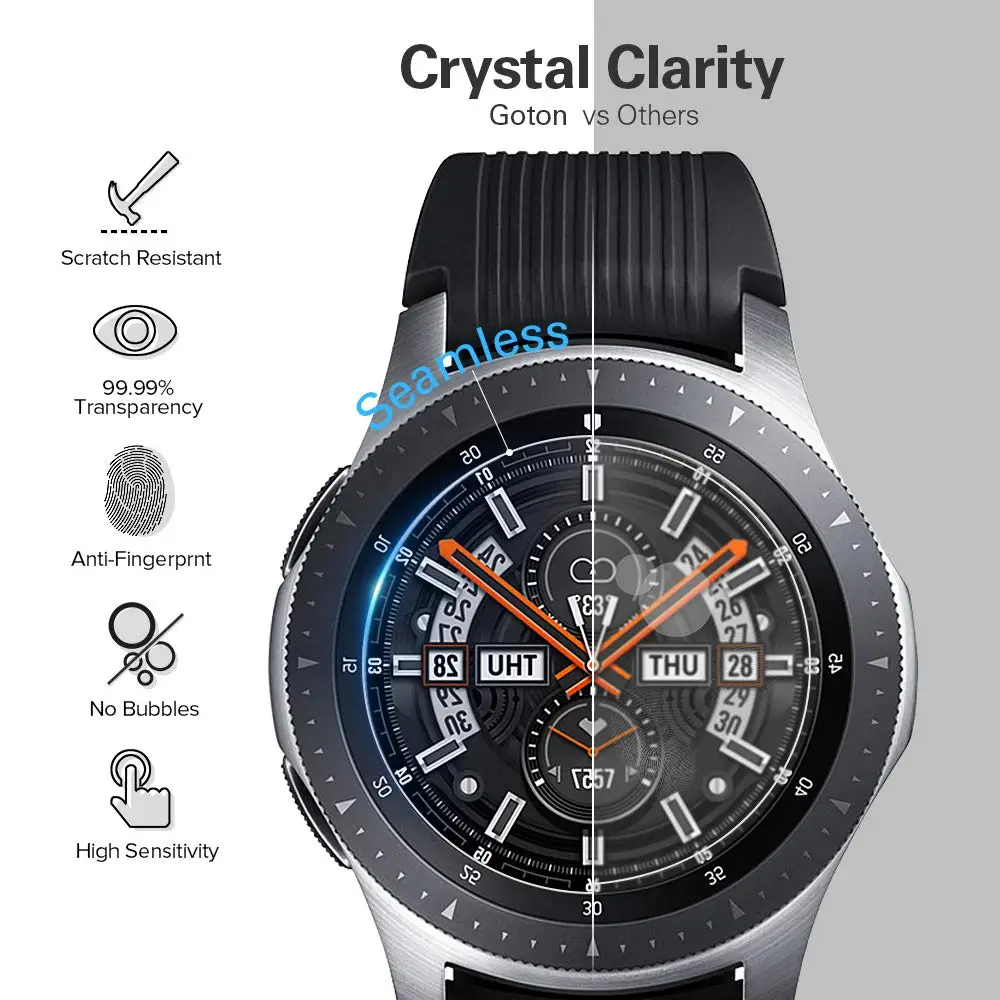 Glass For Samsung Galaxy Watch 3 45mm 41mm/46mm/42mm Gear S3 Frontier/S2/Sport 3D HD Film Active 2 44mm 40mm Screen Protector