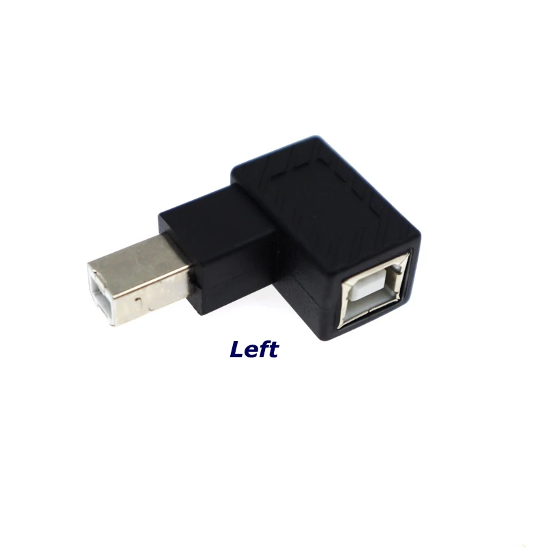 90 Degree USB 2.0 Type B Male to Type B Female Printer Interface Expansion Adapter for Printer Scanner Converter