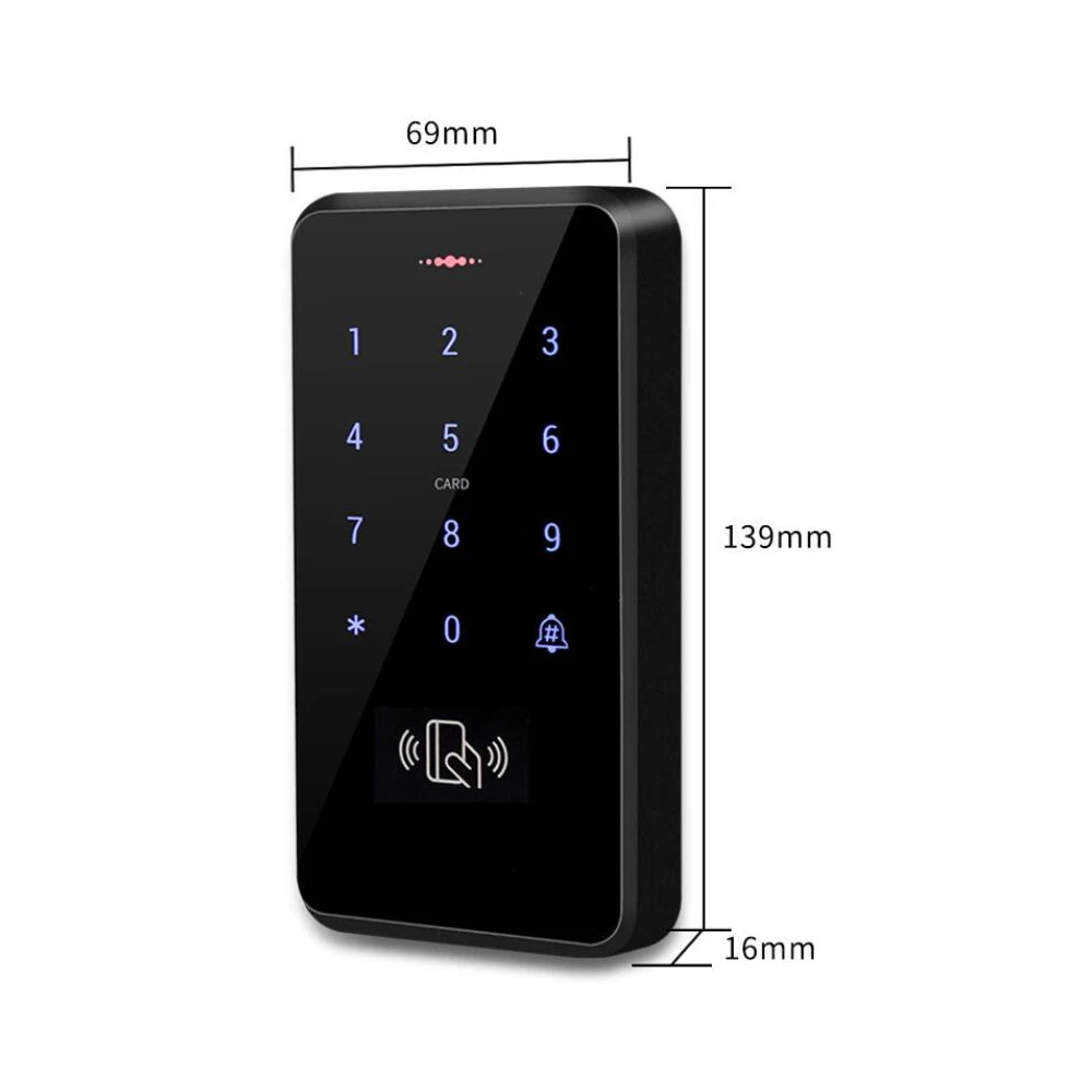 Wasserdicht Rfid tür access control Backlight touch RFID Tastatur Touch Panel Elektronische türöffner Karte Access Control Keypad