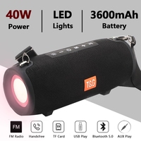 TG322 40W High Power LED Bluetooth Speaker Waterproof Portable Column For PC Computer Speakers Subwoofer BoomBox Music Center FM