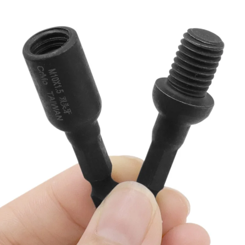 1Pcs M6 M8 M10 1/4 Hex Shank Square Driver Tap Die อะแดปเตอร์เต้าเสียบสกรูเกลียวภายในและภายนอกสกรูโจมตีแขน