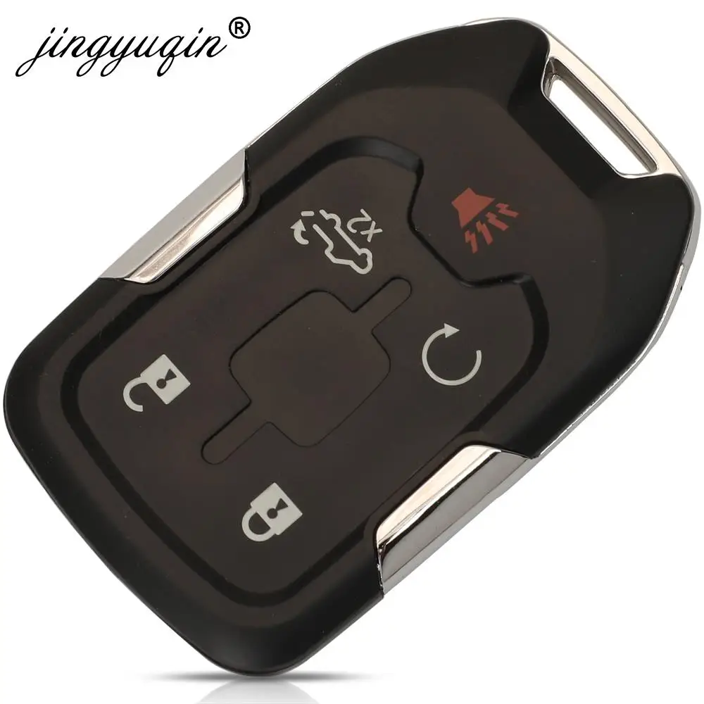 jingyuqin Smart Keyless Fob Shell for Chevrolet Tahoe Silverado Suburban Tahoe GMC Sierra Acadia Terrain YUKON Remote Key Case