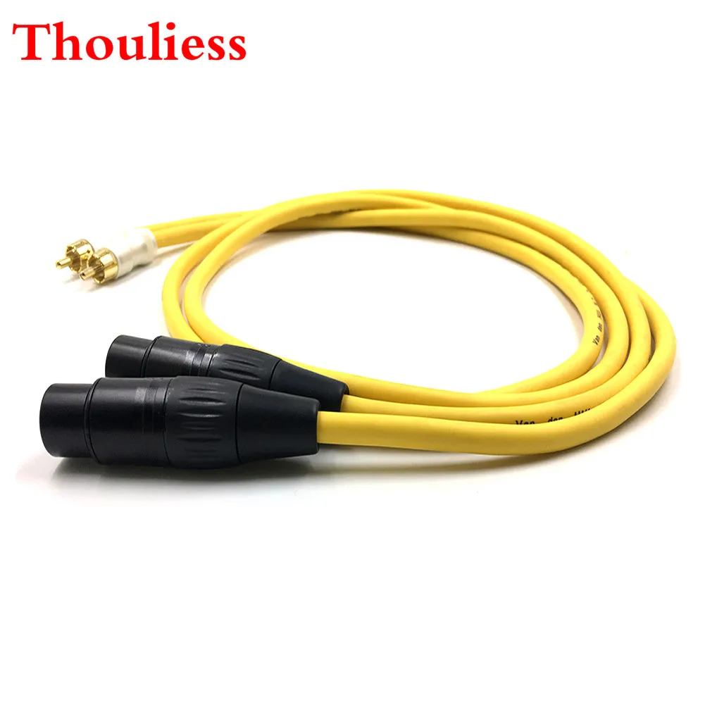 Thouliess Pair RCA to XLR Balacned Audio Cable 2x RCA Male to 2x XLR Female Interconnect Cable with VDH Van Den Hul 102 MK III