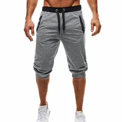 men's breeches sports casual tight harem soft 3/4 fashion new brand men's sweatpants summer comfort short masc