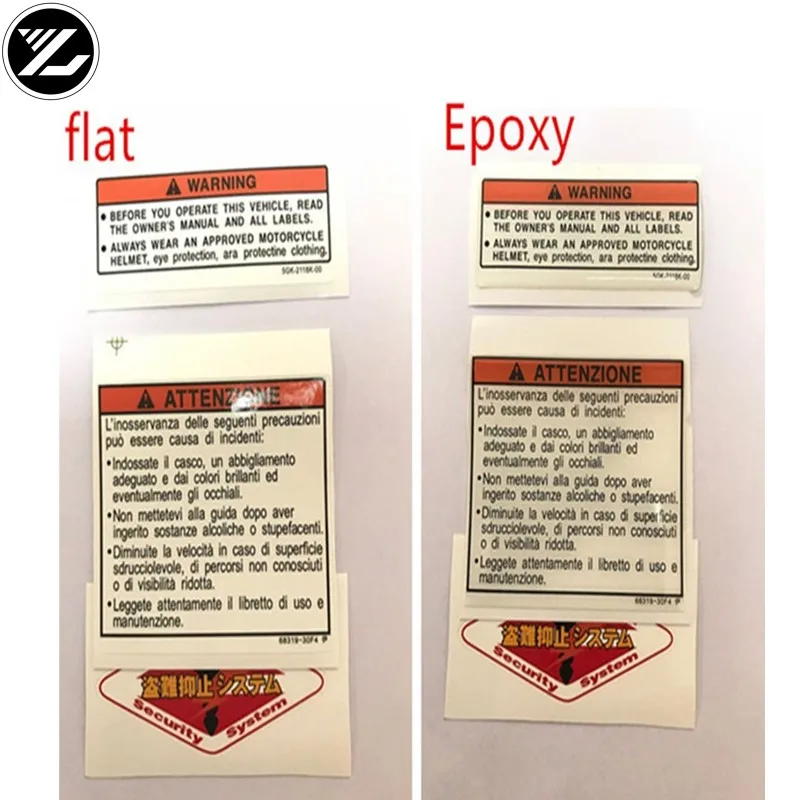 For Yamaha MT07 09 YZF r1 Honda CBR Ducati For Suzuki Gsxr BMW S1000R Motorcycle Fuel Tank Label Warning Label Warning Sticker