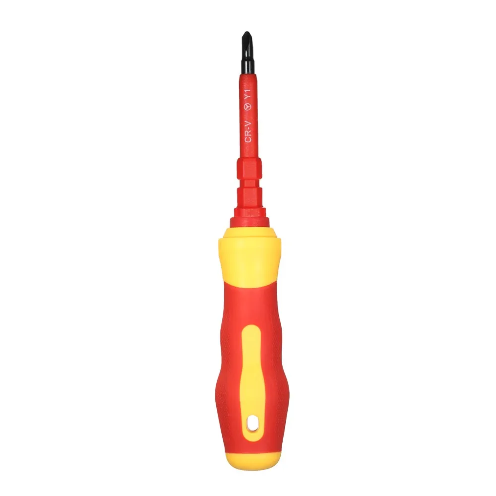 7 in 1 1000V Changeable Insulated Screwdrivers Set with Magnetic Phillips and Slotted Bits Electrician Repair Tools Kit