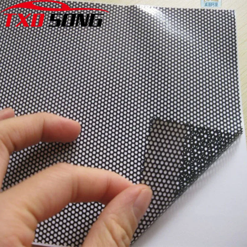 

Good Black One Way Vision Fly Eye Tint Perforated Mesh Film Car Tint Window Tint Car Wrap Film Sticker Motorcycle Scooter Decals