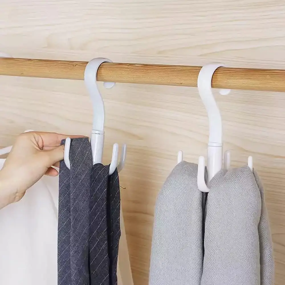 Belt Hangers for Closet Organizer, 360 Degree Rotating Closet Organizers with 4 Claws for Handbags Hats Scarf Tie Accessories