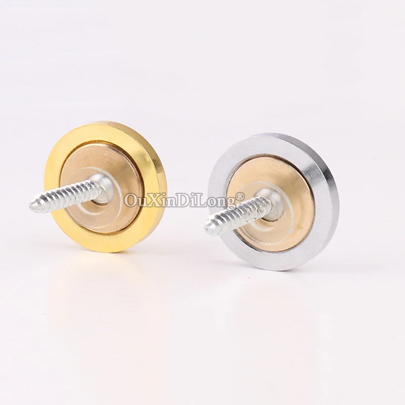 Imagem -03 - Luxo 200 Pcs Pure Brass Glass Publicidade Espelho Nails Acrylic Board Billboard Sign Fasteners Parafusos Arco Decorativo Caps Cobre