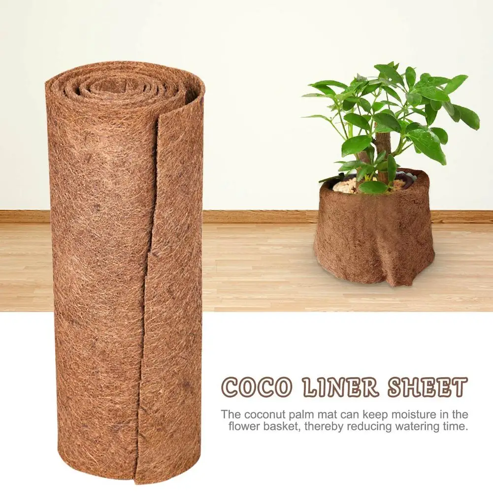 Coco Liner Sheet Coconut Palm Mat Cuttable Floor Mat Door Mat Coir Mat Coconut Silk Roll Fiber Palm Carpet for Plant