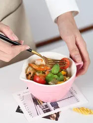 Japan style creative ceramic bowl measuring cup with handle The Mixing Bowl household simplicit baking set batter bowl egg bowl