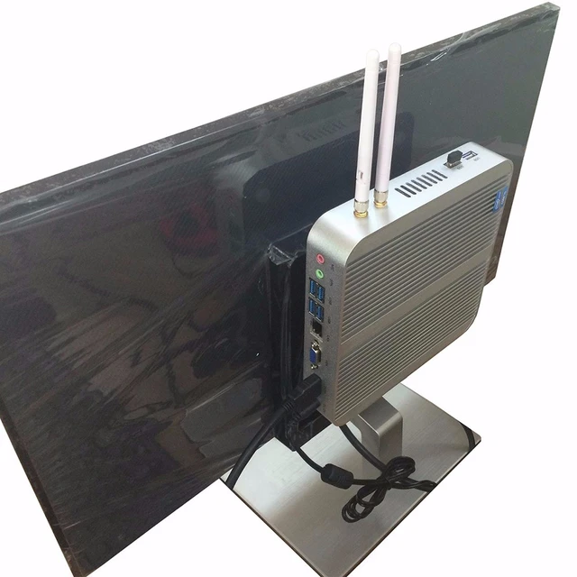 No compre este soporte VESA si no compra Mini PC en nuestra tienda. Soporte VESA montado en la parte posterior del Monitor AliExpress