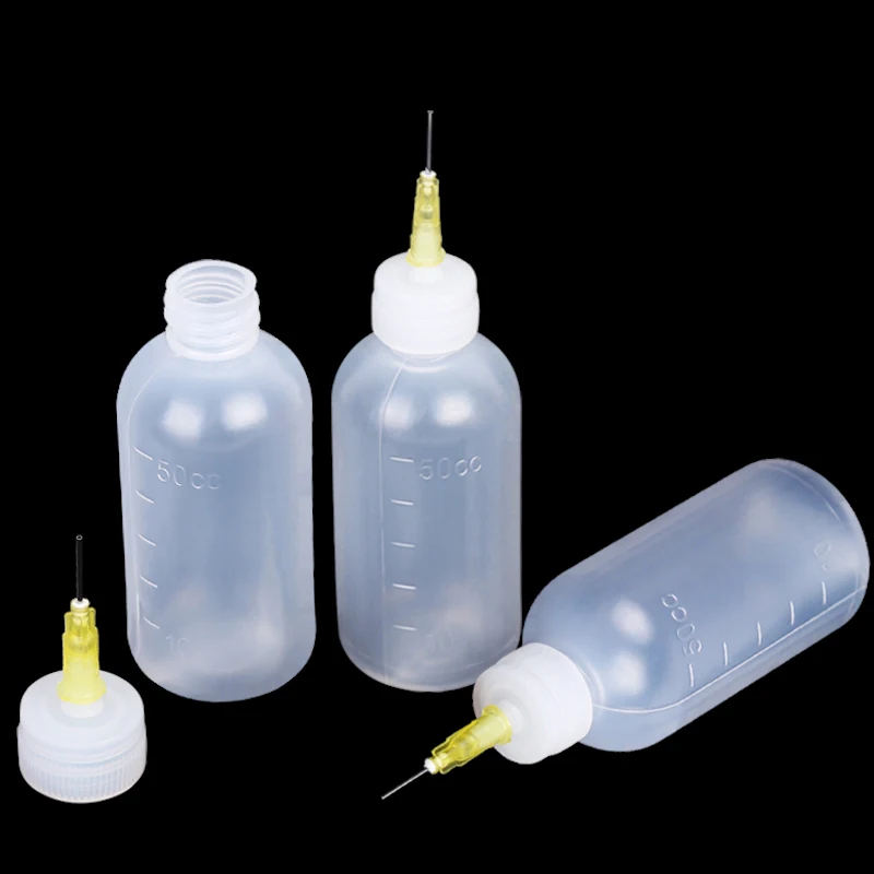 1PCS 50ml Kunststoff spritze flasche Rosin Flux Alkohol Flasche für Dispenser Kolophonium Solder Flux Paste Flüssige Öl reagenz flasche