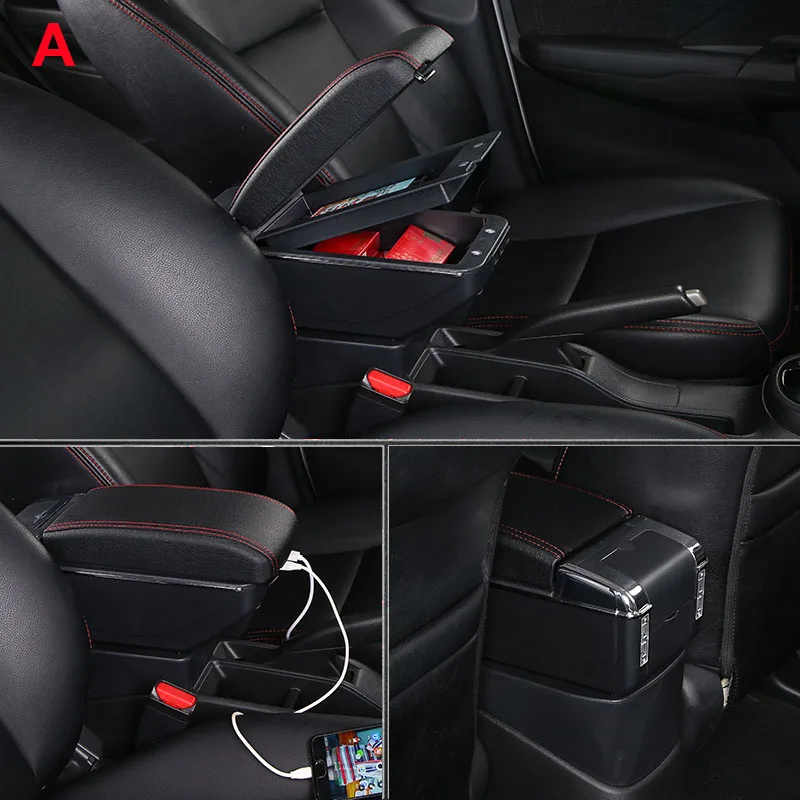 For Citroen C2 Armrest Box For Citroen C3 C2 Car Armrest Storage Box Cup Holder Modification Universal Car Accessorissories