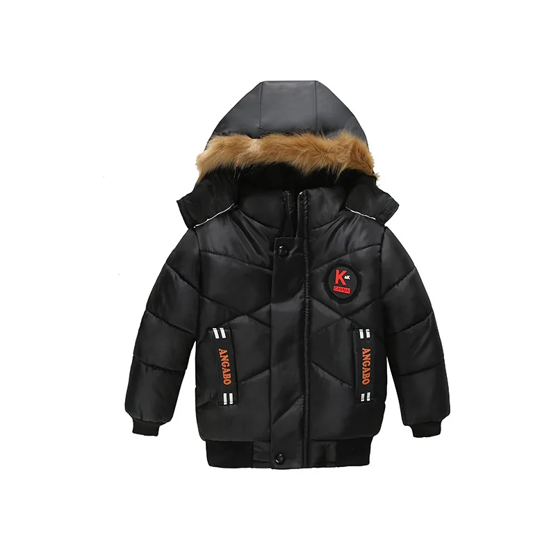 Kids Baby Boys Winter Jackets For Boys Hooded Outerwear 2021 Fashion Letter Children Thick Warm Jacket Autumn Boys Clothes Coat