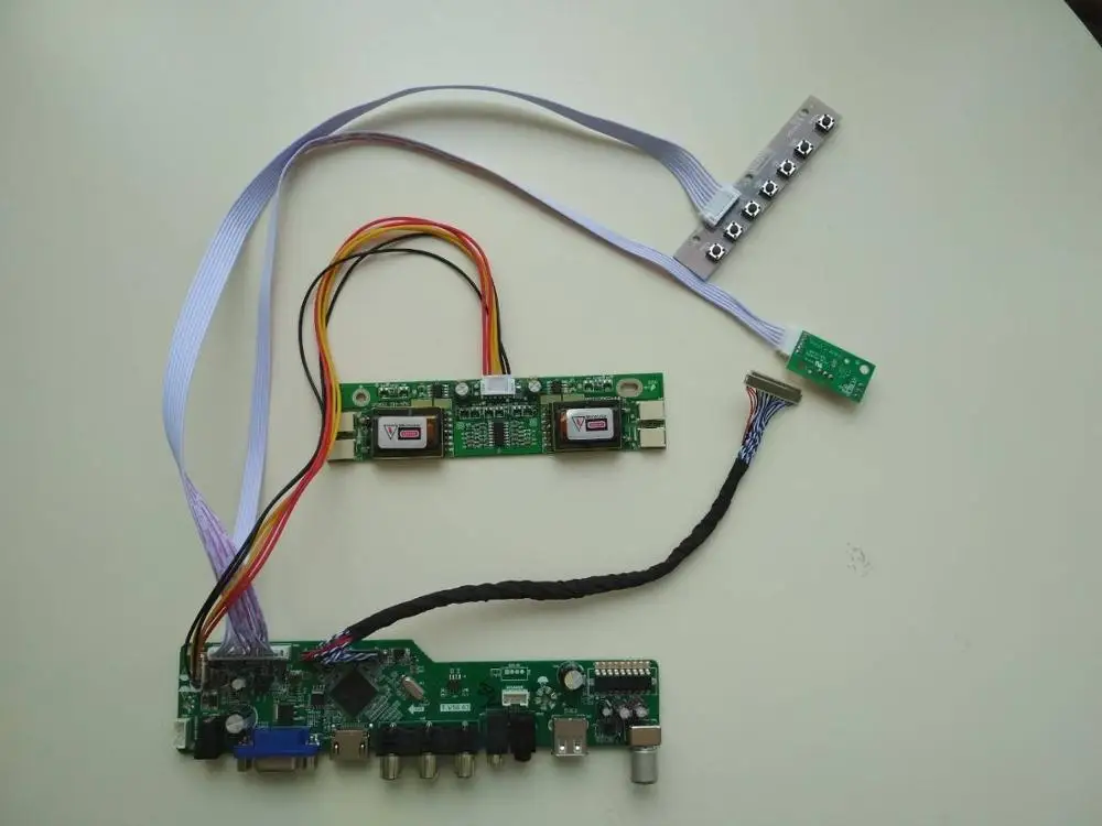 

Для телевизора LTM190E4, светодиодный инвертор CCFL, комплект платы контроллера AV RF, панель 1280 × 1024, экран, VGA, 4 лампы