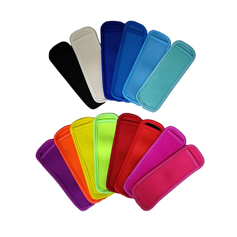 (50pcs) Neoprene Popsicle Sleeve Bag Kids Pop Ice Insulated Sleeve Reusable Protective Neoprene Popsicle Holder Bag