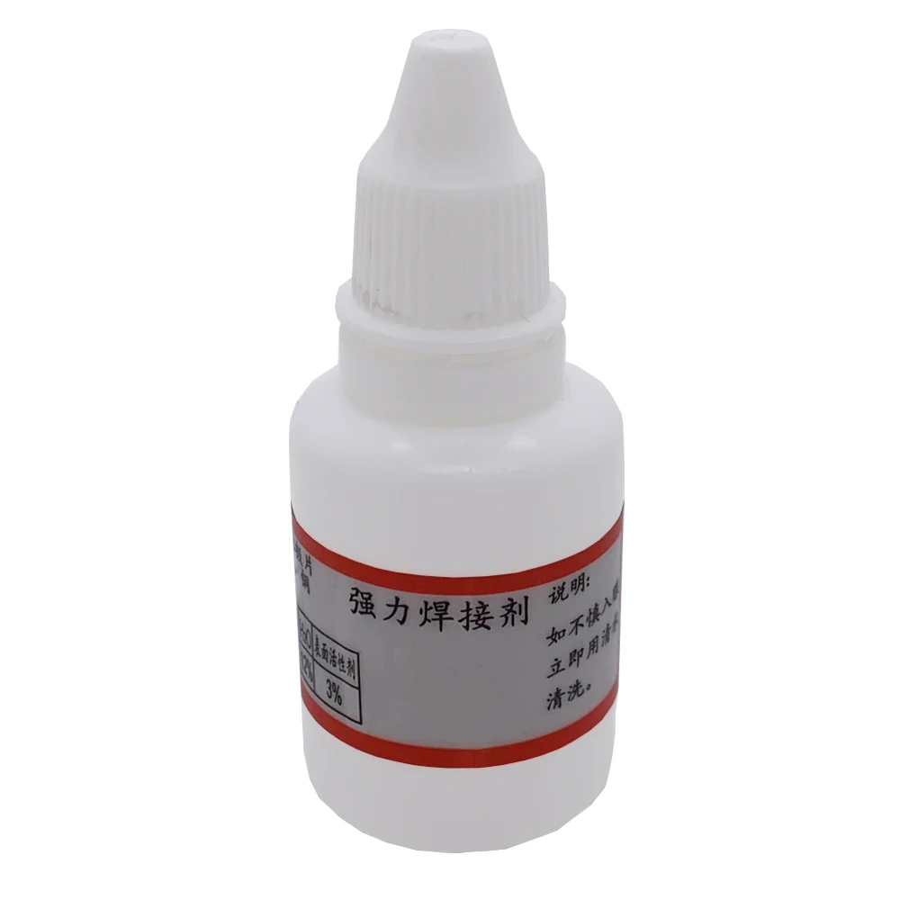 Agente de soldadura sin limpieza, 20ml, flujo de acero inoxidable, placa de acero blanco, batería de hierro, soldadura de flujo líquido, soldadores duraderos