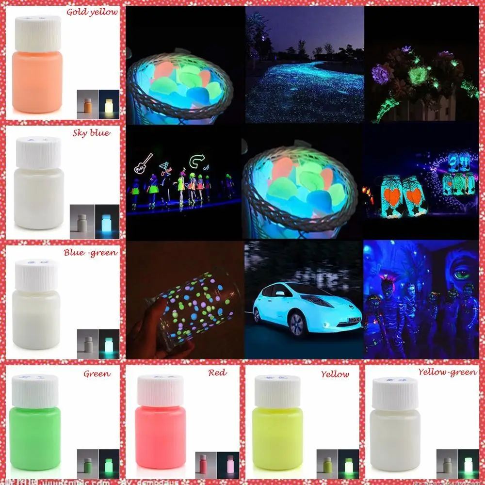 20g Decoration Party Bright Glow In The Dark Acrylic Pigment Luminous Paint