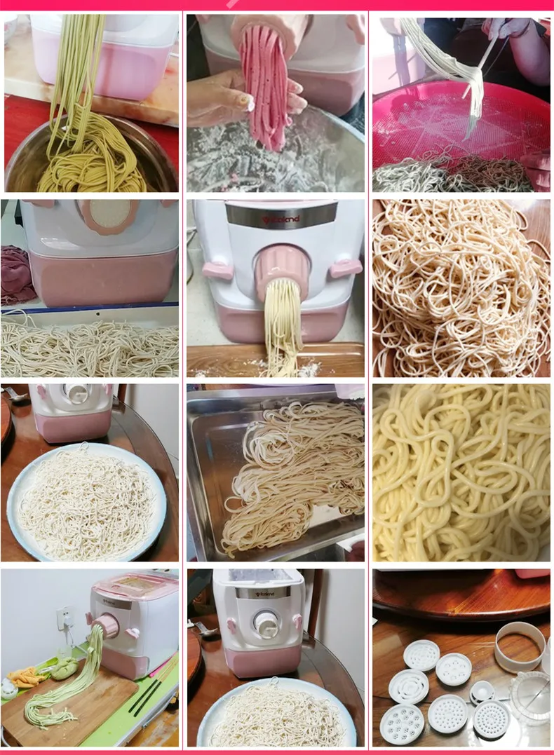 220V Electric Noodles Machine Household Automatic Electric Noodle Dumpling Maker With 7 Molds Head EU/AU/UK/US