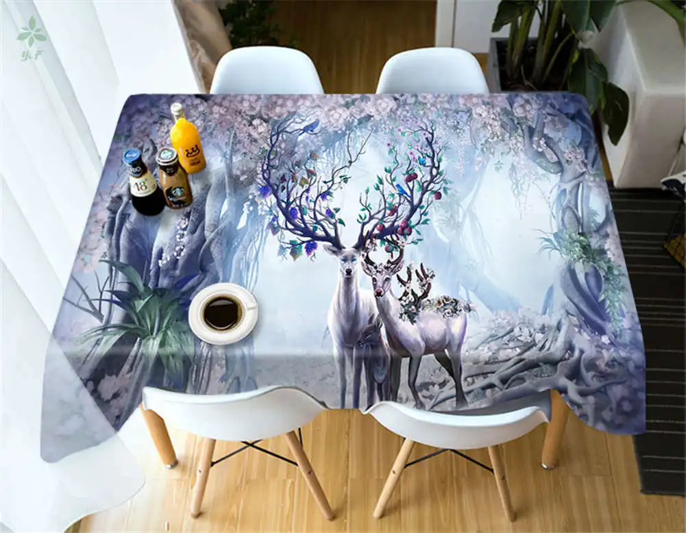 Stray Wapiti Tablecloth Table Cover Rectangle Wedding Party Banquet