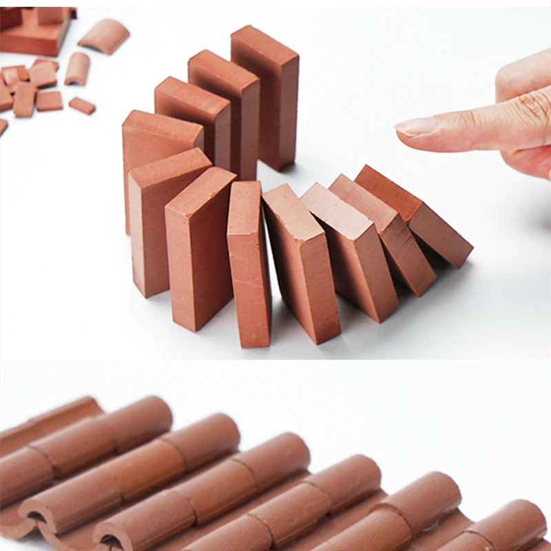 Miniature Brick -Scale Wall Bricks Mini Bricks Model DIY Dollhouse Bricks Sand Table Micro Landscape Accessories