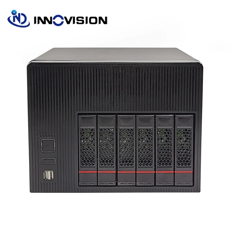 Tooless 6 HDD 6bays NAS Server Case Desktop PC Computer Chassis With 6gb Sata Backplane For Home Office Date Storage