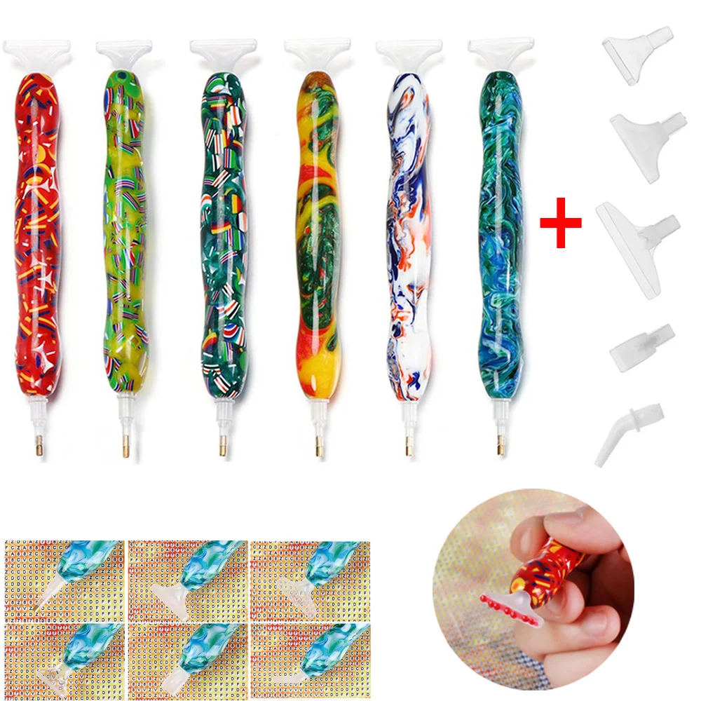 New 5D Spiral Diamond Painting DIY Resin Point Drill Pen Cross Stitch Diamond Embroidery Mosaic Sewing Accessory Craft for Gift