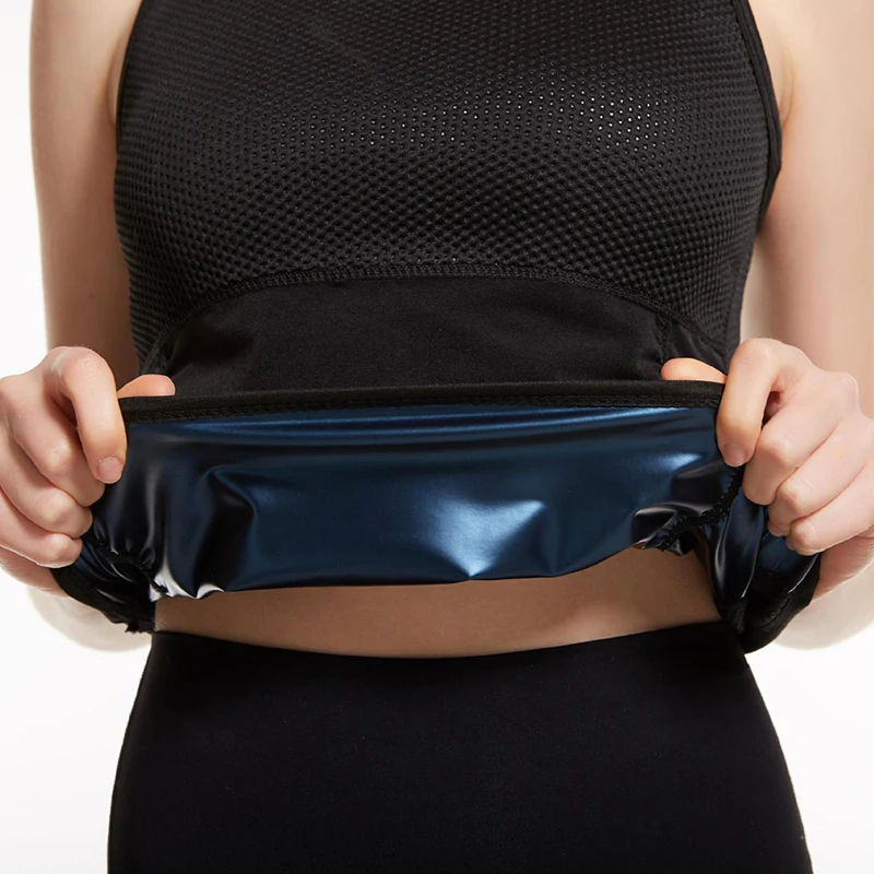 Women Body Shaper Vest Sweat Band Shapewear Slimming Girdle Tummy Weight Loss Belt Workout Breathable Air Layer Tank Top Sauna