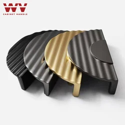 WV Modern Brass Gold Dressers Round Cabinet Door Drawer Pulls Kitchen Closet Cupboard Door Handle Furniture Handles Hardware 64m