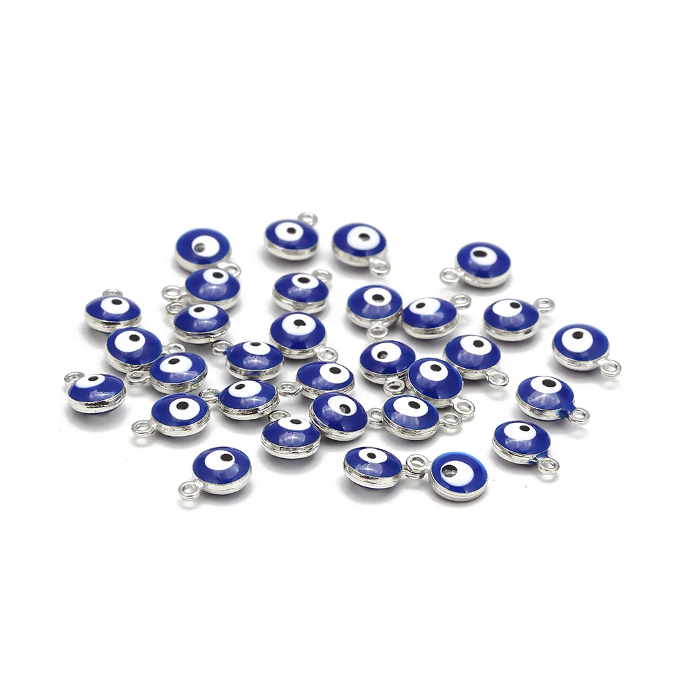 30pcs/lot LUCKY EYE turkey evil eye gold /silver Color tone charms connectors beads for diy bracelet bangle jewelry accessories view 3