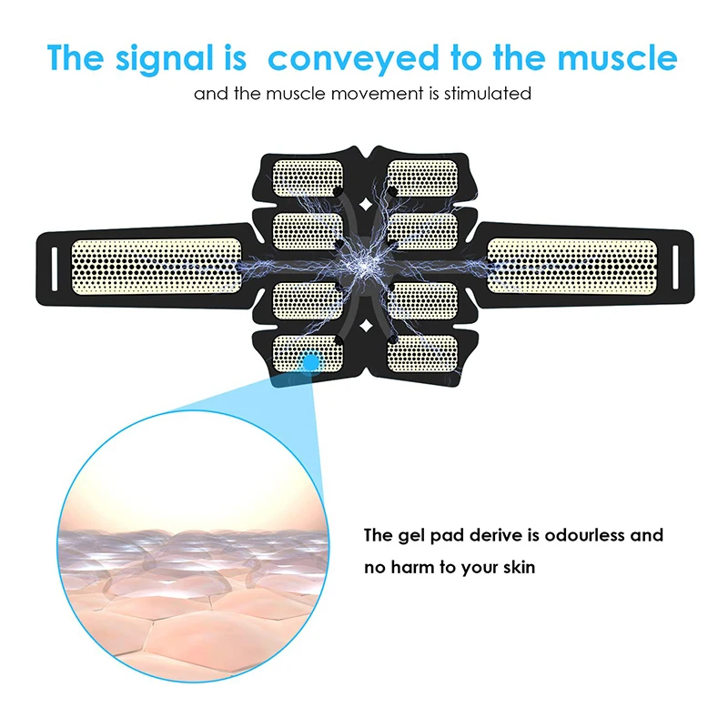 Electrostimulation Muscle Stimulator EMS Abdominal Vibrating Belt ABS Muscular Hip Trainer Massage Home Gym Fitness Equipment