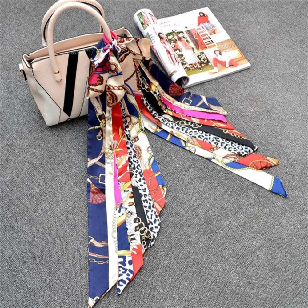 40 Colors New Silk Small Women Fashion Scarf Hair Bag Handle Decoration Tie Multifunction Hand Ribbon 4*104cm Fashion Cheapest