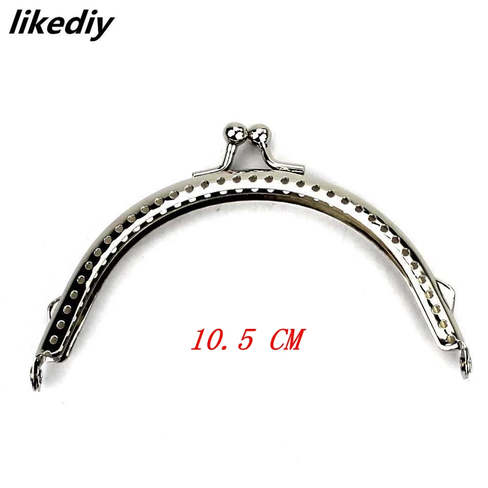 1 Piece Glossy Silver Basic Arch Metal Purse Frame Kiss Clasp Lock DIY Bag Accessories 8.5/10.5/12.5/15.5/18.5 CM