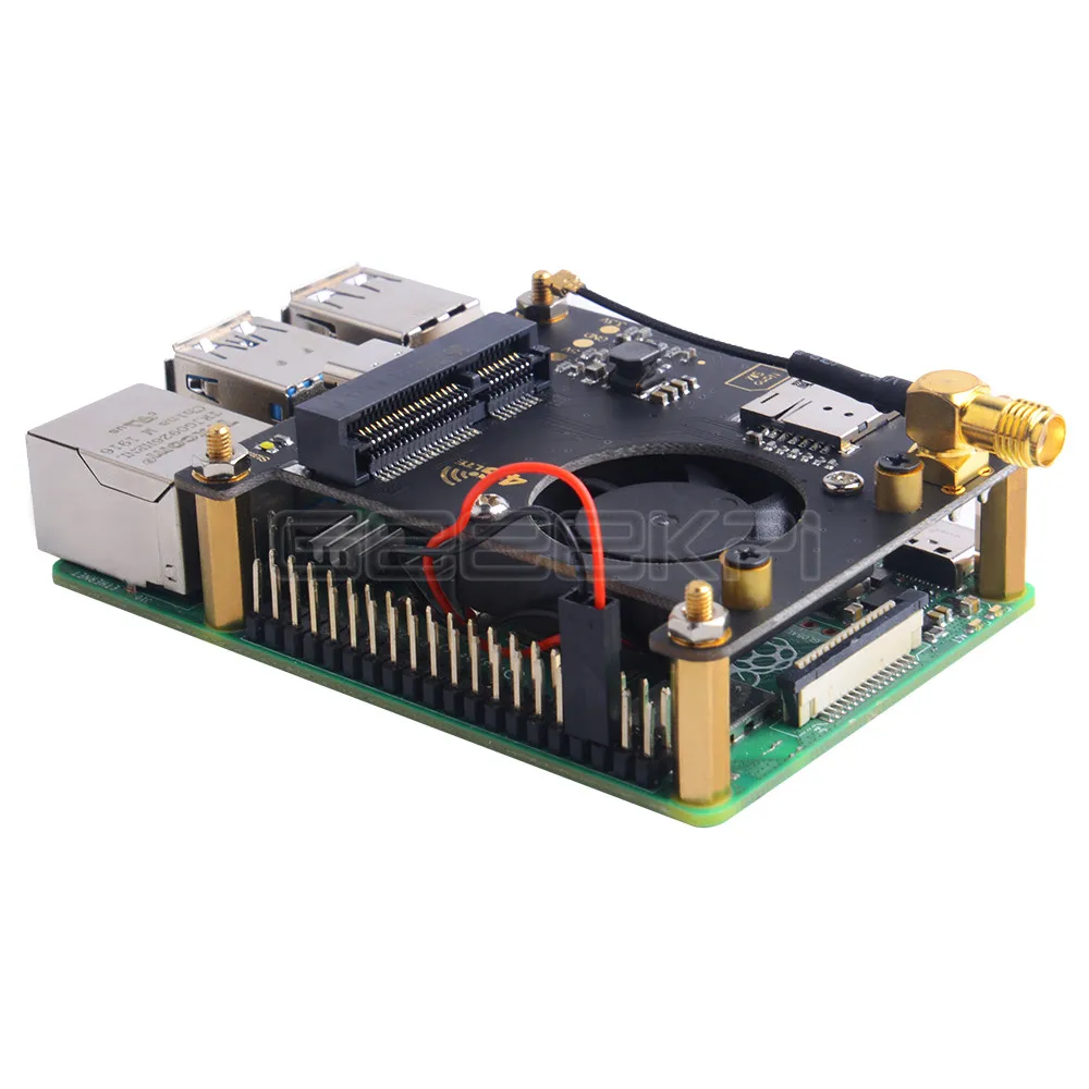 GeeekPi Raspberry Pi 3G 4G Hat  for Raspberry Pi 2B / 3B / 3B+ / 4B / ZERO / ZERO W / Jetson Nano