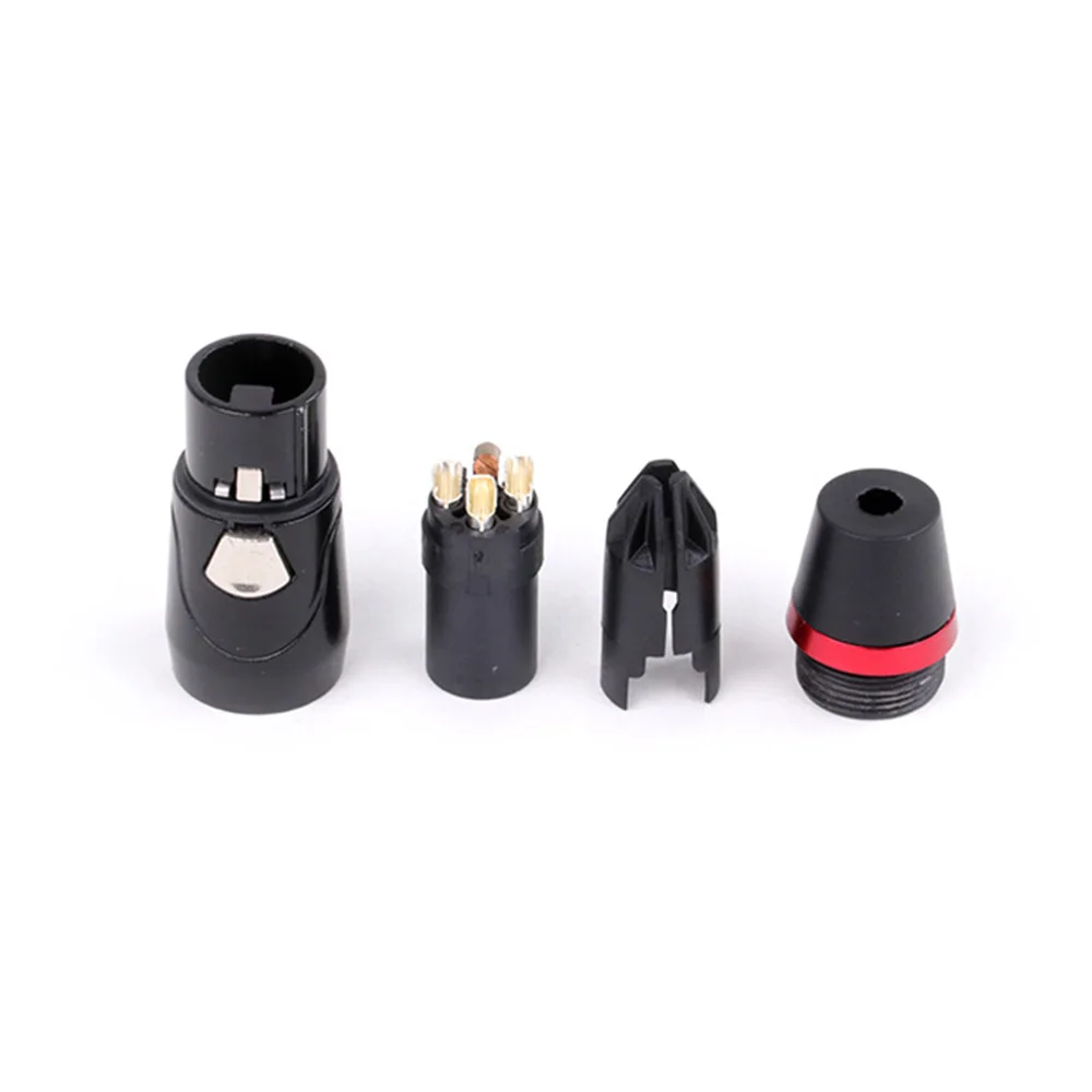 20pcs High Quality Zinc Alloy Black XLR 3 Pin Male& Female Audio Cable Connector Adapter for Audio Video