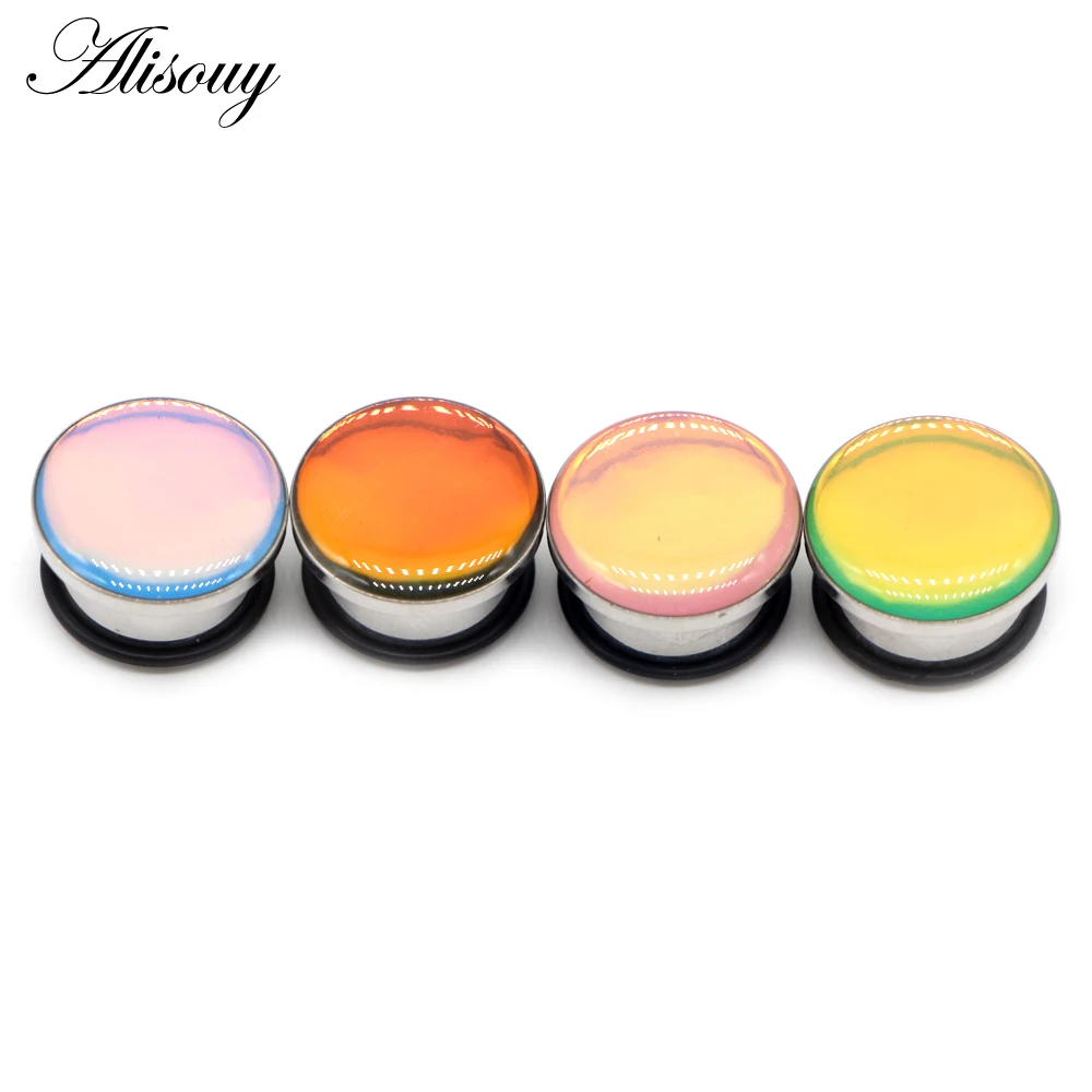 Alisouy 2pcs Heart Multiple Styles Screw Ear Flesh Tunnel Plugs Retro Flower Orelha Gagues Ear Expander Piercing Body Jewelry