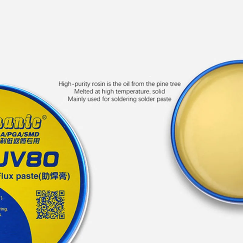 Meccanico UV80 UV50 flusso di pasta stagno di saldatura non pulito flusso di saldatura BGA flussi di saldatura per saldatore elettrico per PCB/BGA/PGA/SMD