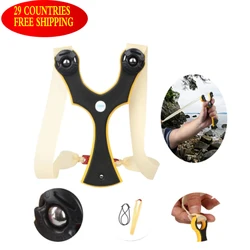 Pro Outdoor Hunting New Card Ball Slingshot Flat Rubber Band Fishing Slingshots Round Rubber Band Catapult For Kids