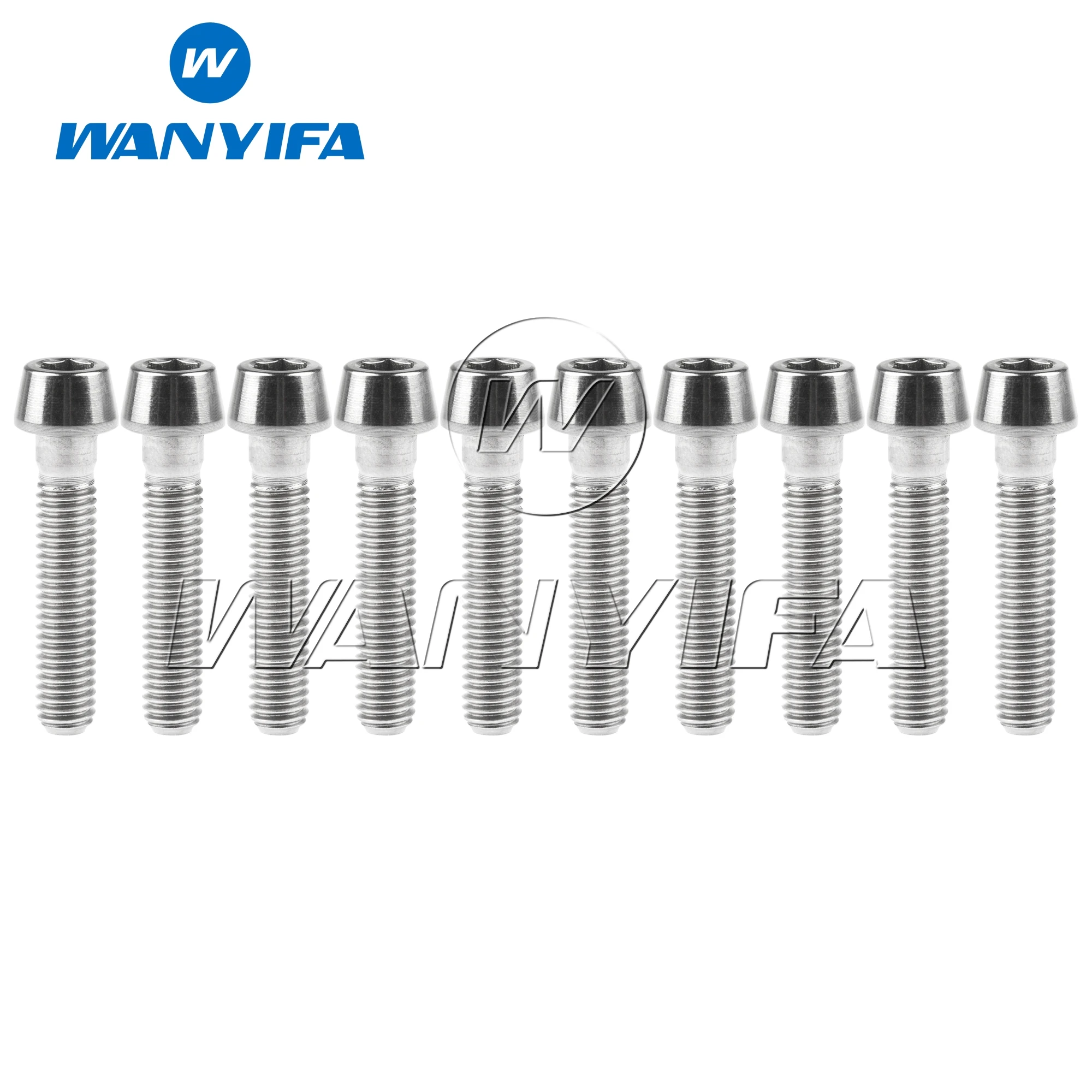 Wanyifa Titanium Ti Bolt M6x30mm Allen Key Head Screws for Bike Headset 10Pcs