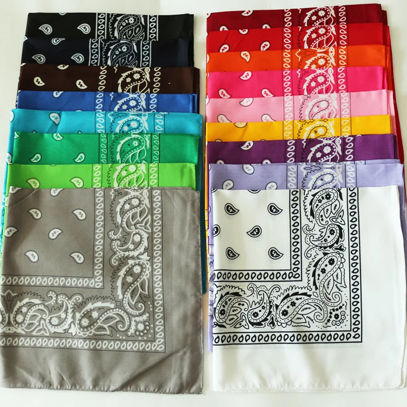 Pañuelo de Cachemira para niño y niña, Bandana deportiva de 55CM, diadema de poliéster, tocado