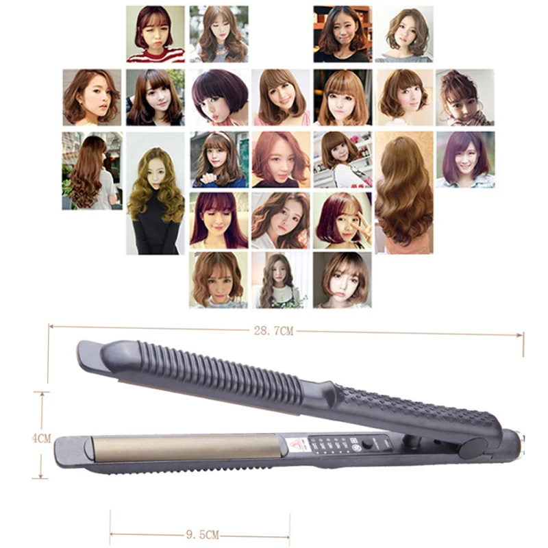 Professional Crimp Iron Hair Straightener Corrugation Fluffy Hair Styler Narrow Plates Hair Curler Corrugated Crimping Tools