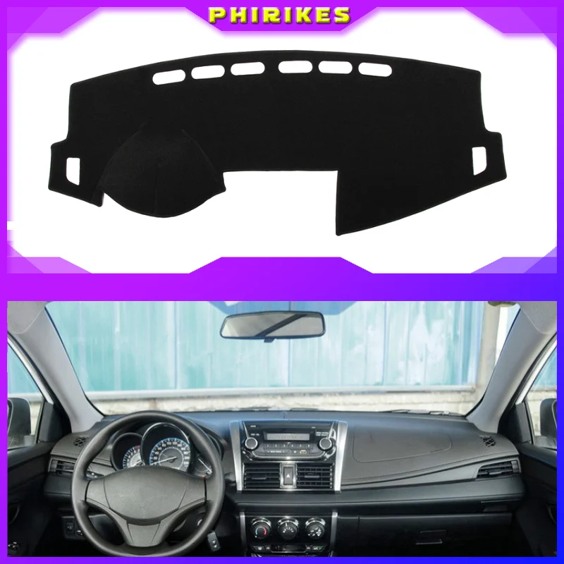 

Dashboard Cover Sun Shade Non-slip Dash Mat Pad Carpet Car Stickers Interior Accessories For Toyota vios 2014 2015 2016 2017