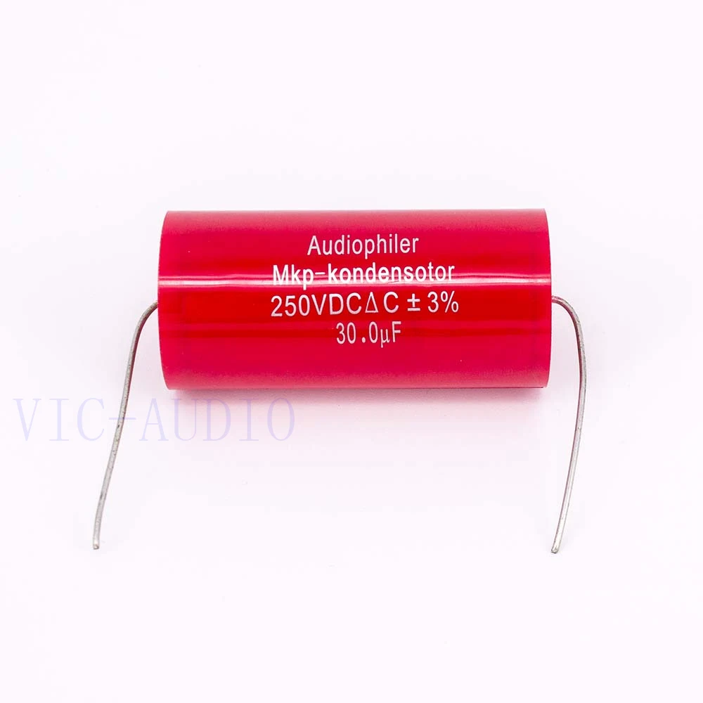 Audiophiler Mkp Capacitor 30uf 250V DC 3% HIFI Fever Electrodeless Capacitor Audio Capacito Coupling Frequency Dividing 30uf