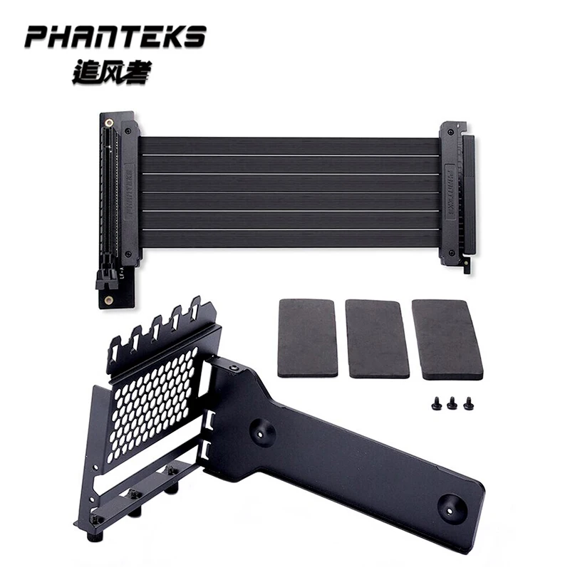 Phanteks Anti Interference GPU Extension Cable Computer PCIe 4.0 x16 Vertically VGA RTX4090 Card Bracket Black,White