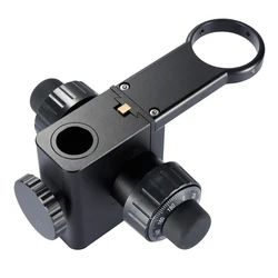 Industrial Microscope Camera Lens Stand Precision Coarse and Fine Adjustment Holder Lifting and Focusing Bracket 50mm 76mm