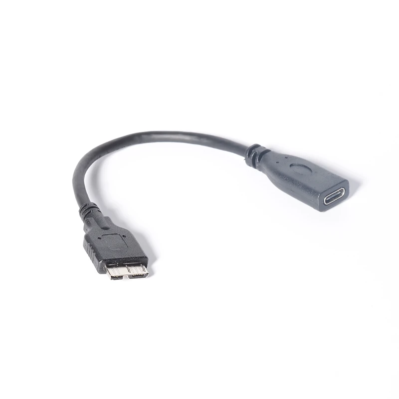 Micro USB 3.0 Male to USB-C USB 3.1 Type-C Female Extension Data Cable for Macbook Tablet 10cm