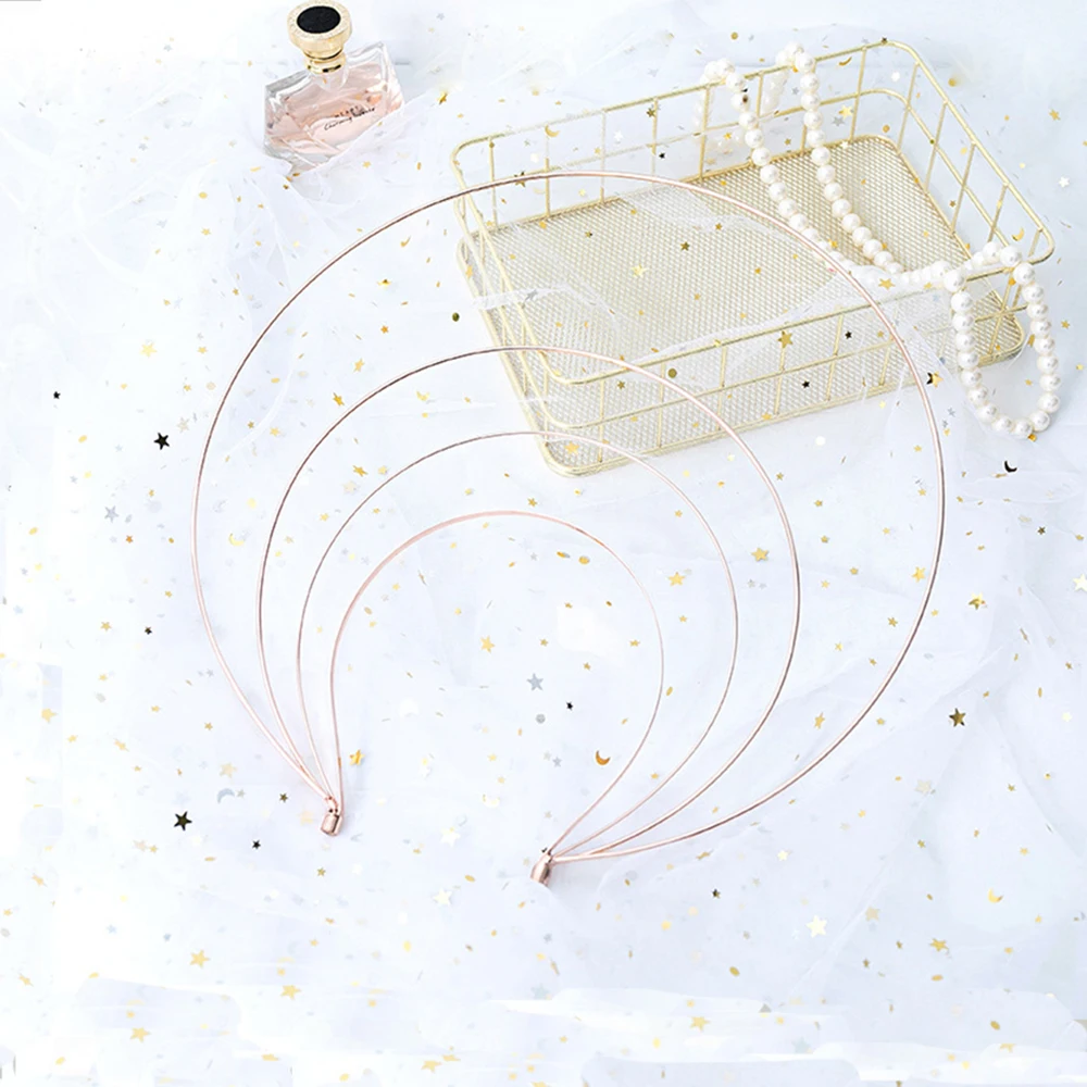 AINAMEISI 4 colors New Unique Big Hairbands Hair Accessories Simple 4 Layer Metal Crown Bridal Tiaras Fashion Party Hair Jewelry