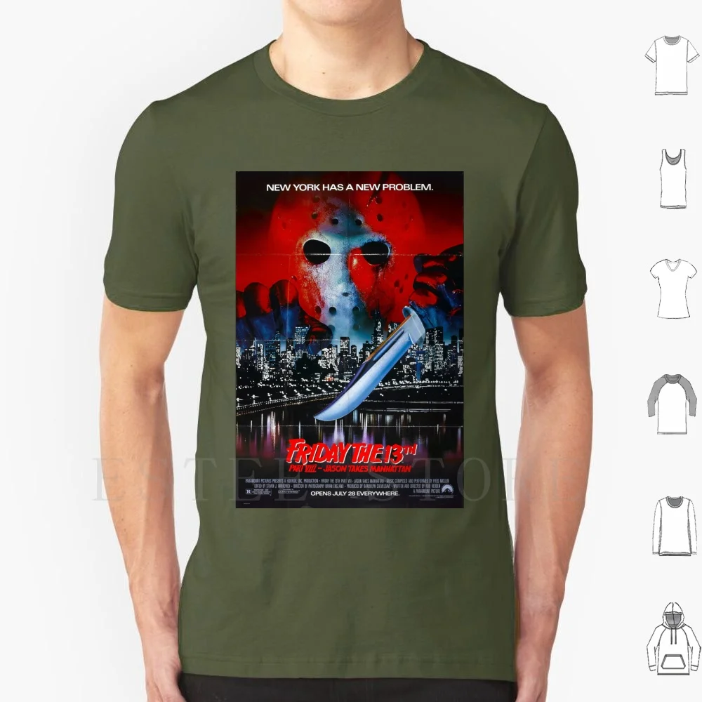 Part 8 T Shirt Men Cotton 6xl Jason Takes Manhattan Jason Voorhees Horror Slasher